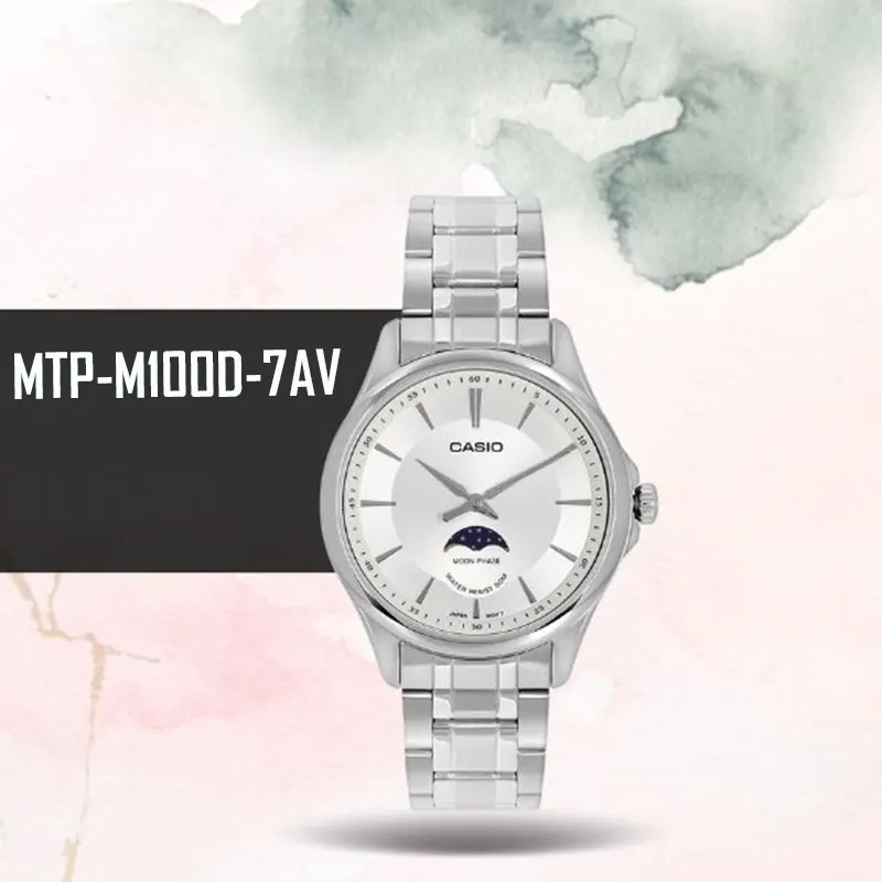 Casio Enticer White Dial Moob Exclusive Men's Watch | MTP-M100D-7AV